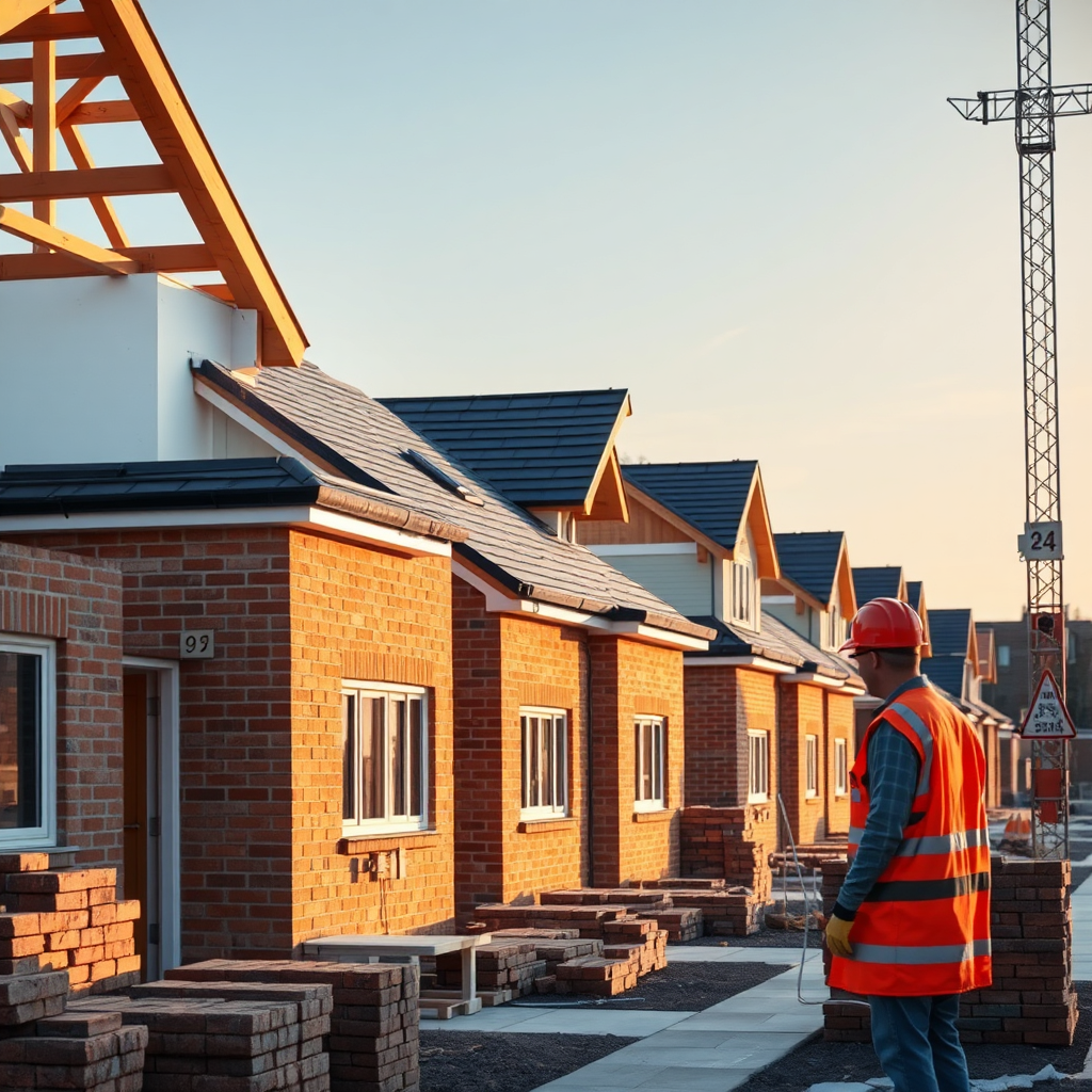 Residential housing construction site